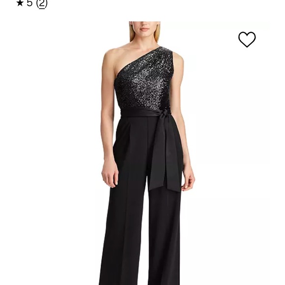 Ralph Lauren One Shoulder Sequin Bodice Jumsuit - Picture 6 of 7